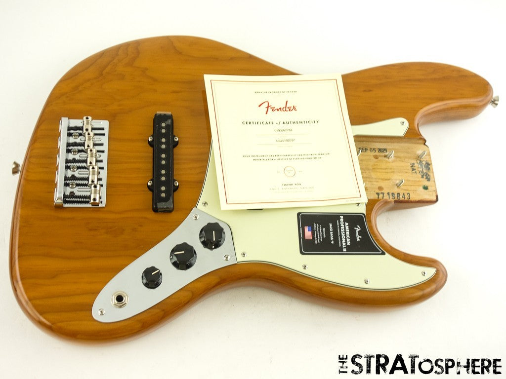Fender American Professional II Jazz V 5 String Bass LOADED BODY Roasted Pine