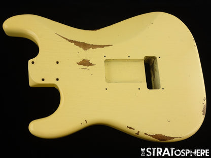 Fender USA Custom Shop Custom Strat Pro 2025 Relic BODY, Aged Vintage White W25