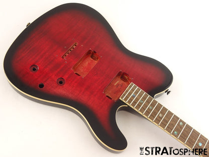 Fender FMT Tele Flame Maple Top BODY + NECK Set Neck Black Cherry Burst