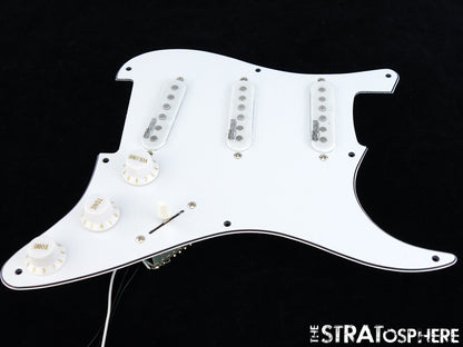 *NEW Wilkinson WOVS LOADED PICKGUARD for Fender Strat White 3 Ply 8 Hole