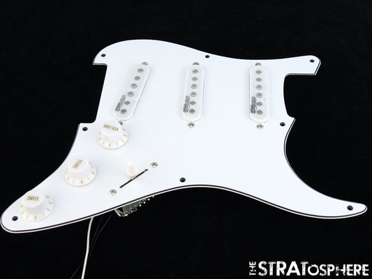 *NEW Wilkinson WOVS LOADED PICKGUARD for Fender Strat White 3 Ply 8 Hole