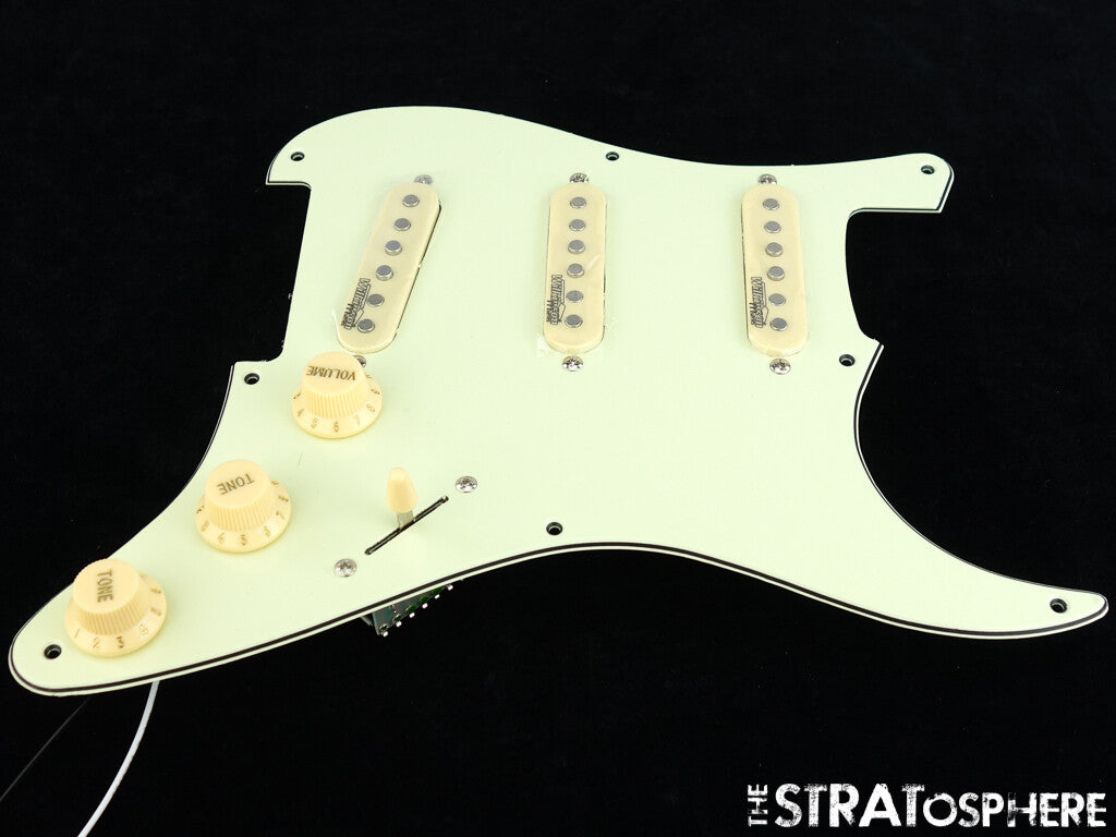 *NEW Wilkinson WOVS LOADED PICKGUARD for Fender Strat Mint Green 3 Ply 8 Hole