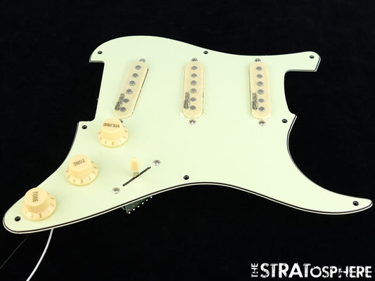 *NEW Wilkinson WOVS LOADED PICKGUARD for Fender Strat Mint Green 3 Ply 8 Hole