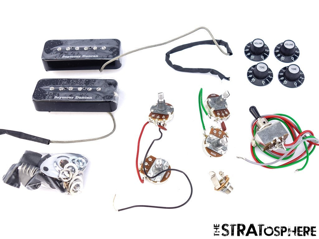 Fender JA-90 Tele PICKUPS POTS KNOBS Seymour Duncan Custom SP90-3 P-90s.
