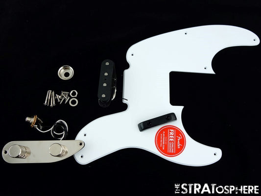 Fender Squier 50s Classic Vibe P Bass LOADED PICKGUARD +Screws Precision White.