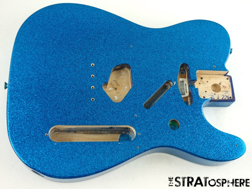 Fender J Mascis Tele BODY, Telecaster Guitar Sparkle Bottle Rocket Blue Flake