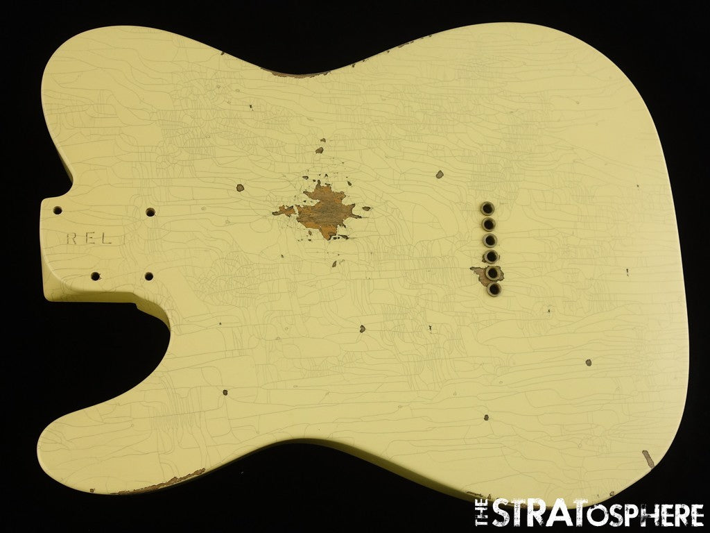 Fender Custom Shop SR25 Tele Pro 2025 Relic BODY Tele Nitro Aged Vintage White.