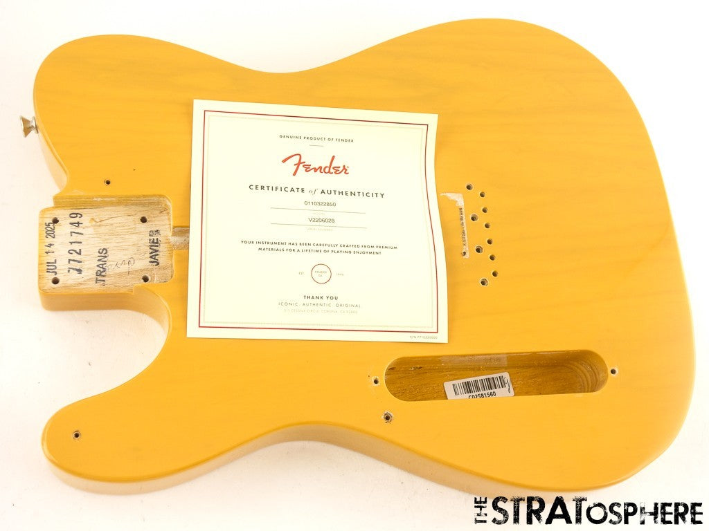 LEFTY Fender AV II American Vintage 1951 Telecaster BODY Tele Ash Butterscotch