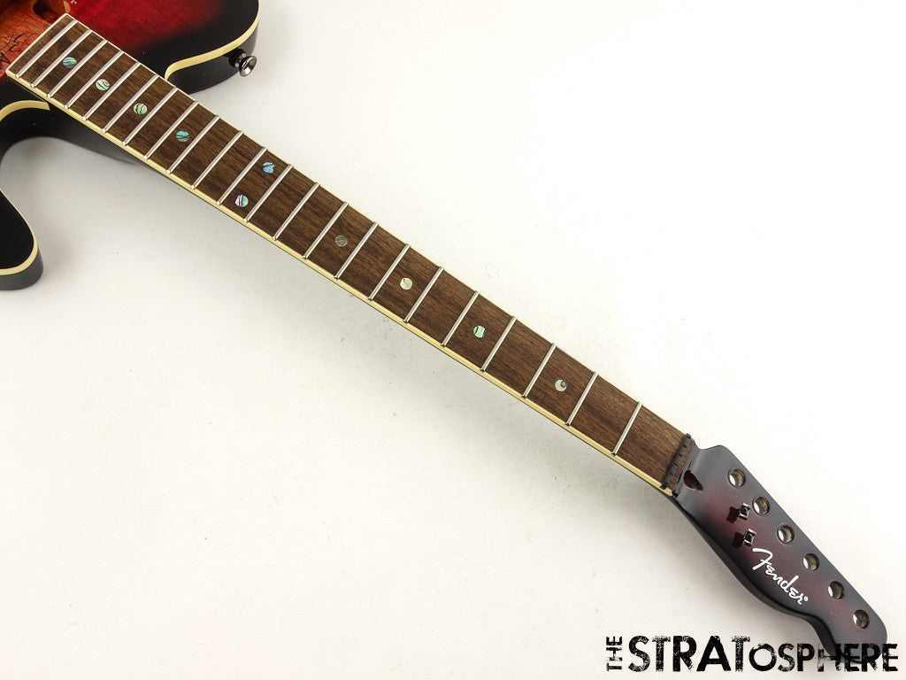 Fender FMT Tele Flame Maple Top BODY + NECK Set Neck Black Cherry Burst