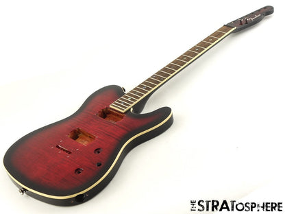 Fender FMT Tele Flame Maple Top BODY + NECK Set Neck Black Cherry Burst