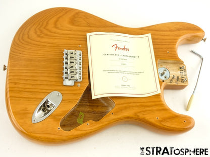 Fender AV II American Vintage 1973 Strat BODY + HARDWARE 73 Ash Aged Natural