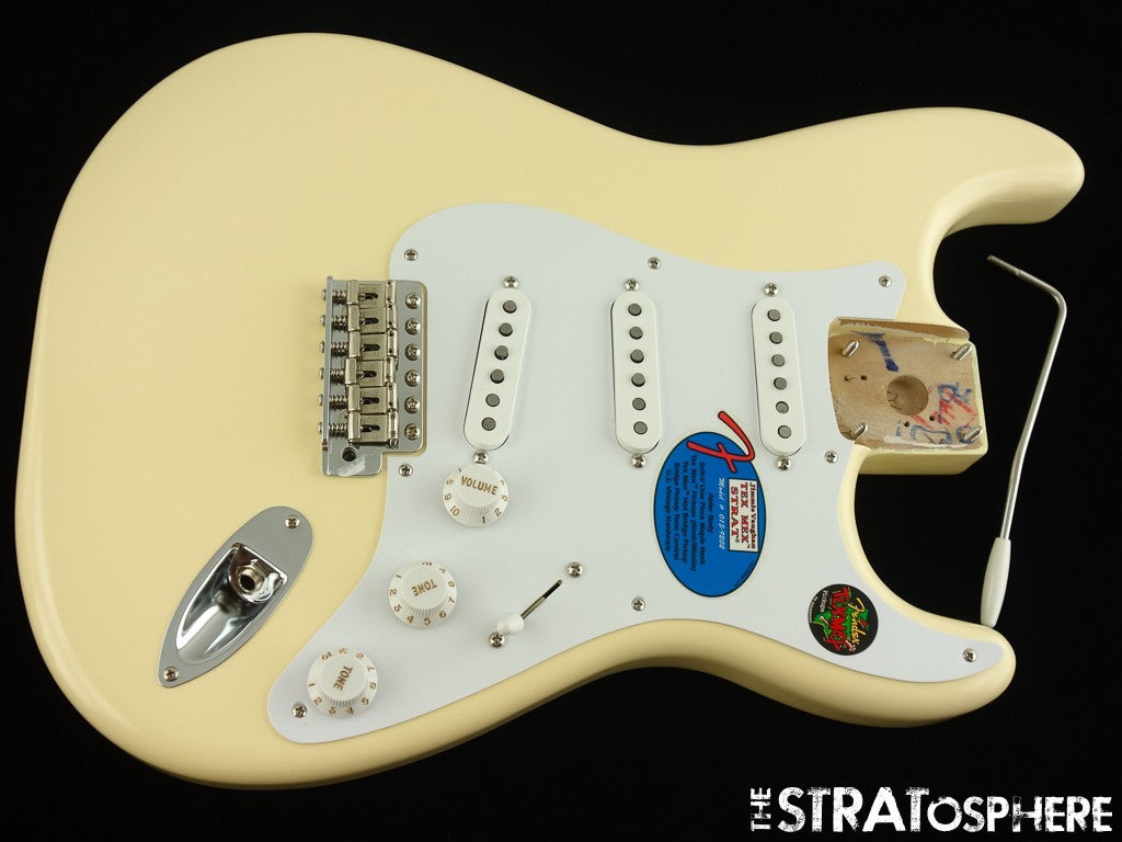 Fender Jimmie Vaughan Strat LOADED BODY Tex Mex Guitar Parts, Olympic White
