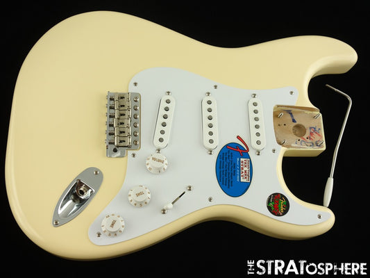 Fender Jimmie Vaughan Strat LOADED BODY Tex Mex Guitar Parts, Olympic White
