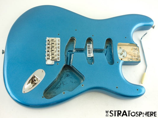 Fender AV II American Vintage 1973 Strat BODY +HARDWARE 73 Ash Lake Placid Blue
