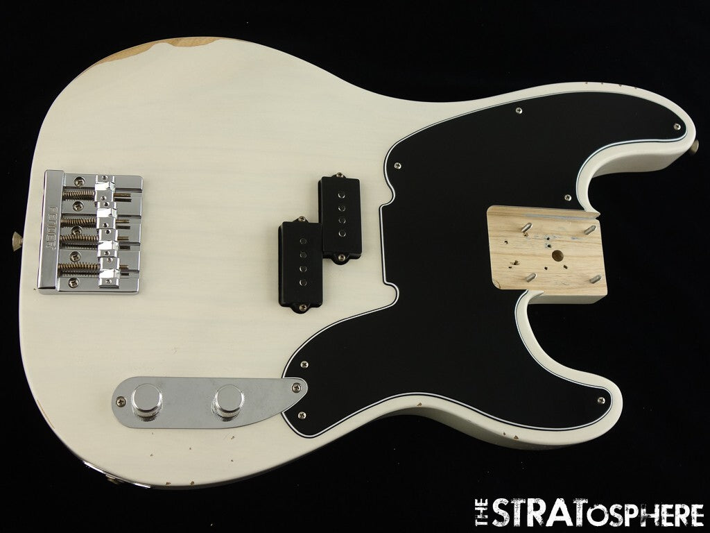 Fender Mike Dirnt Road Worn P Bass LOADED BODY Precision NITRO White Blonde.
