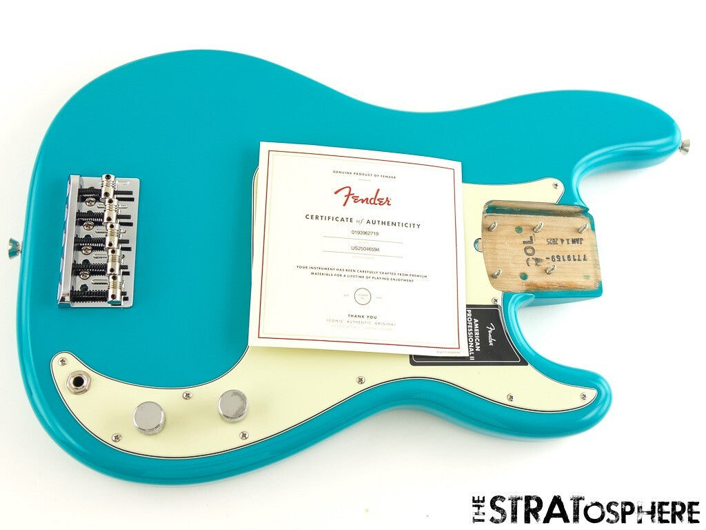 Fender American Professional II Precision Bass V 5 LOADED BODY, Miami Blue