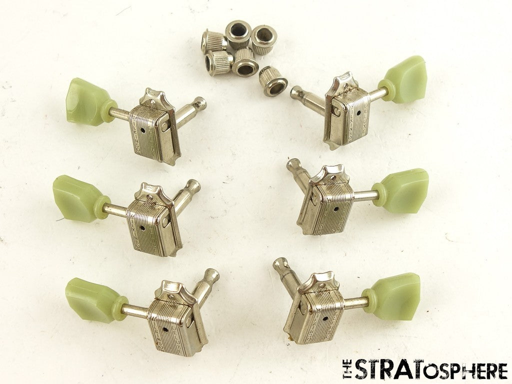 USED Wilkinson Deluxe 6 TUNERS Tuning Pegs Guitar Parts