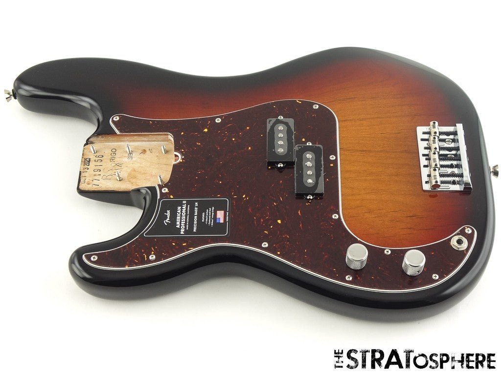 LEFTY Fender American Professional II Precision Bass LOADED BODY Sunburst