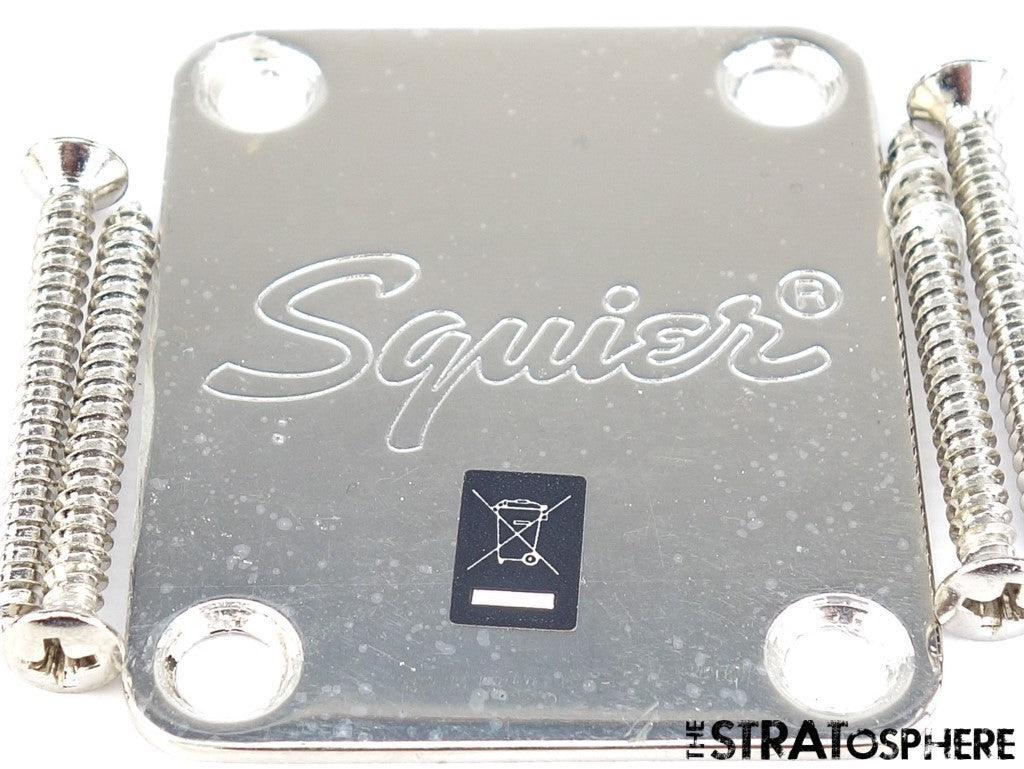 Fender Squier Classic Vibe 60s Jazzmaster NECK PLATE & Bolts Part, Nickel