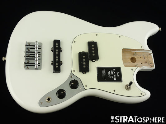 Fender Player II Mustang Bass PJ LOADED BODY, Precision J Offset Polar White.