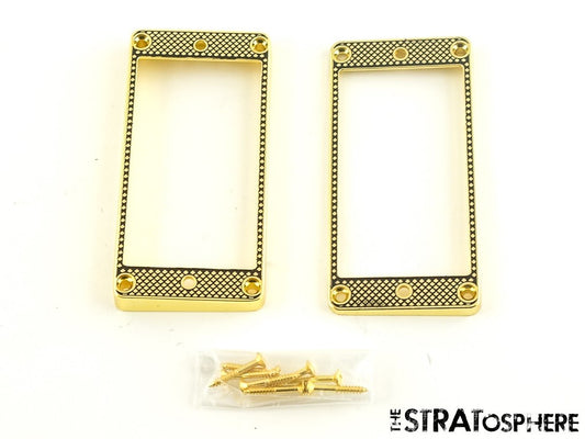 USED Epiphone Gibson Style Set of Pickup Rings GOLD