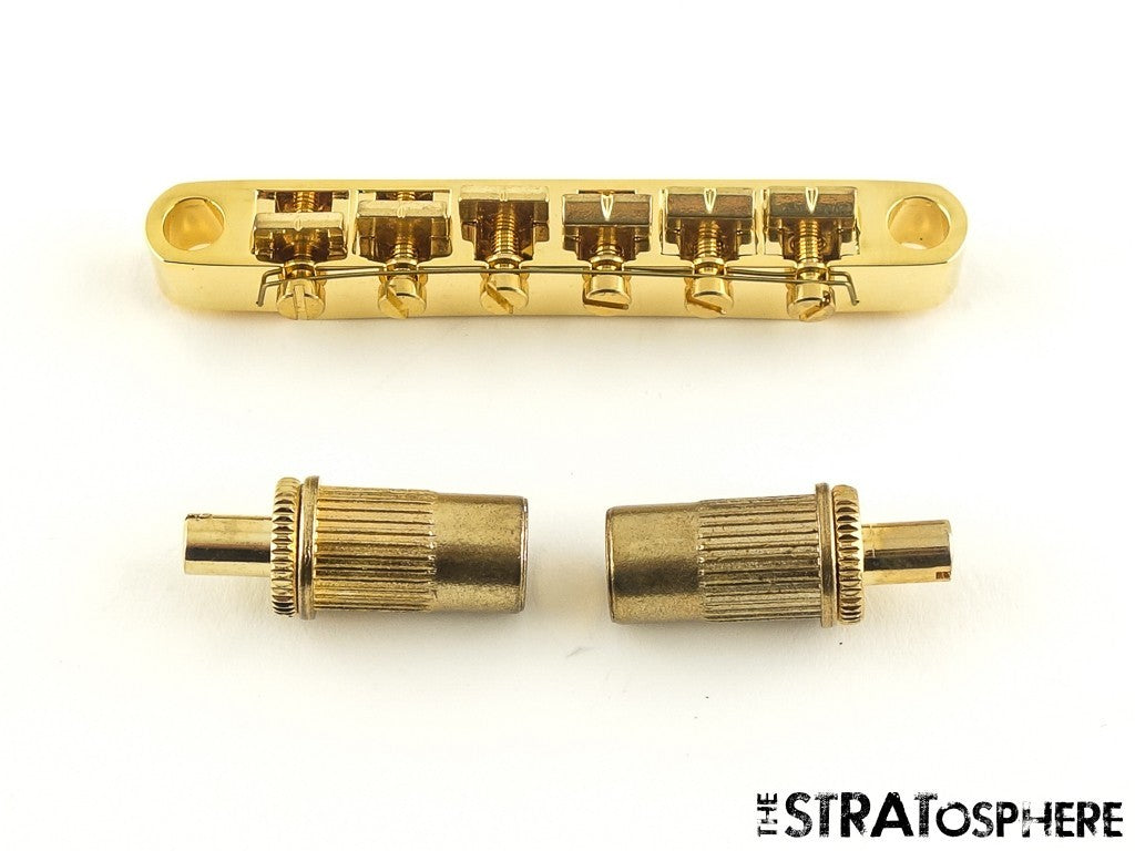 USED Epiphone Gibson Style Gold Bridge w/ Studs Guitar Parts