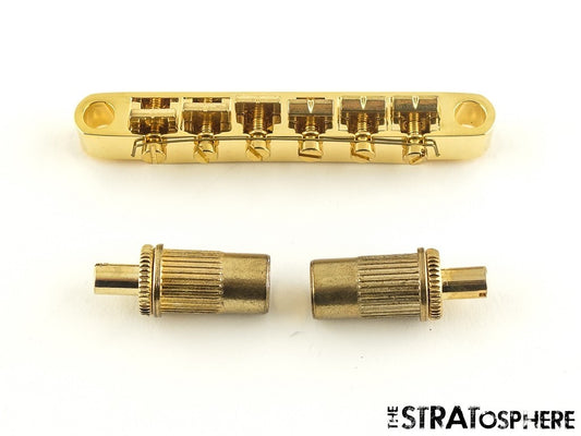 USED Epiphone Gibson Style Gold Bridge w/ Studs Guitar Parts