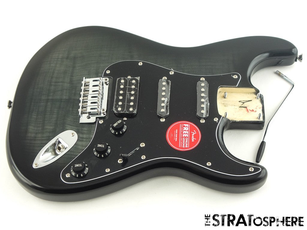 LOADED Fender Squier Affinity Strat FMT HSS BODY, Stratocaster Black Burst