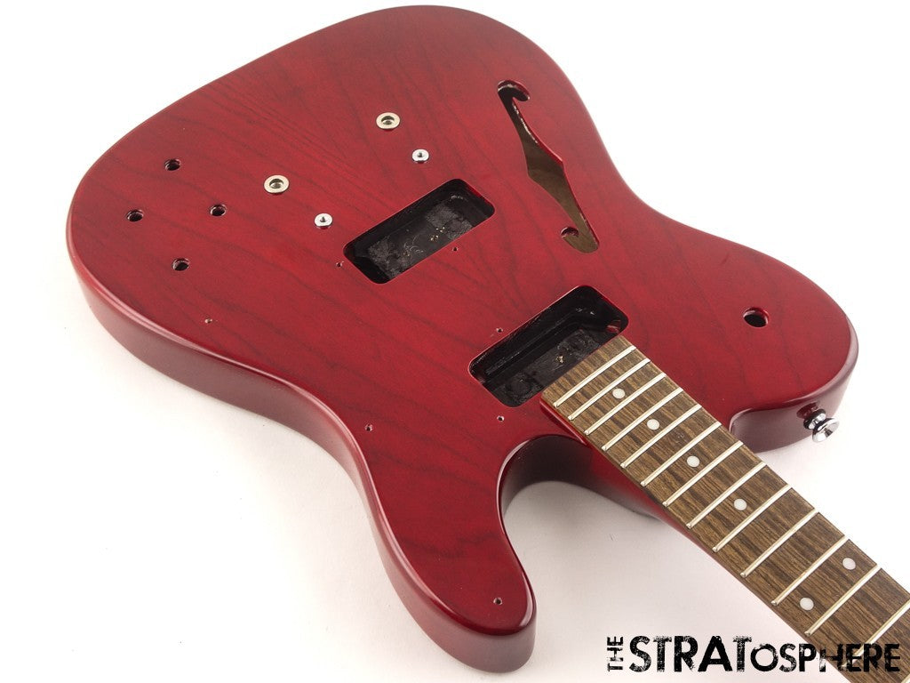 Fender JA-90 Jim Adkins Thinline Tele BODY + NECK Telecaster CRT Crimson Red Ash