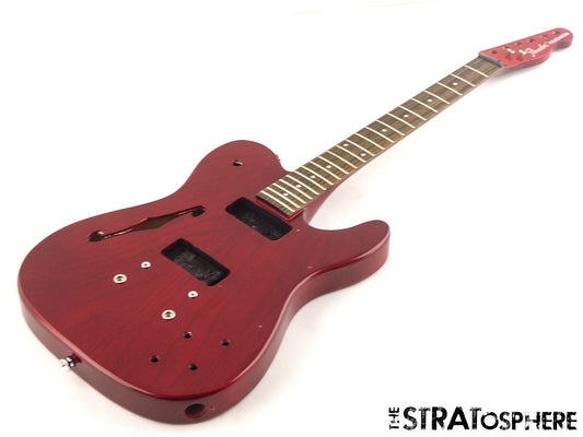 Fender JA-90 Jim Adkins Thinline Tele BODY + NECK Telecaster CRT Crimson Red Ash