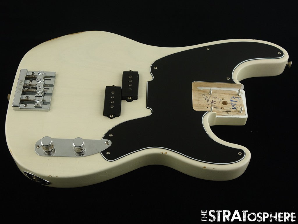 Fender Mike Dirnt Road Worn P Bass LOADED BODY Precision NITRO White Blonde