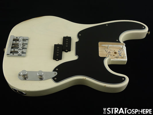 Fender Mike Dirnt Road Worn P Bass LOADED BODY Precision NITRO White Blonde