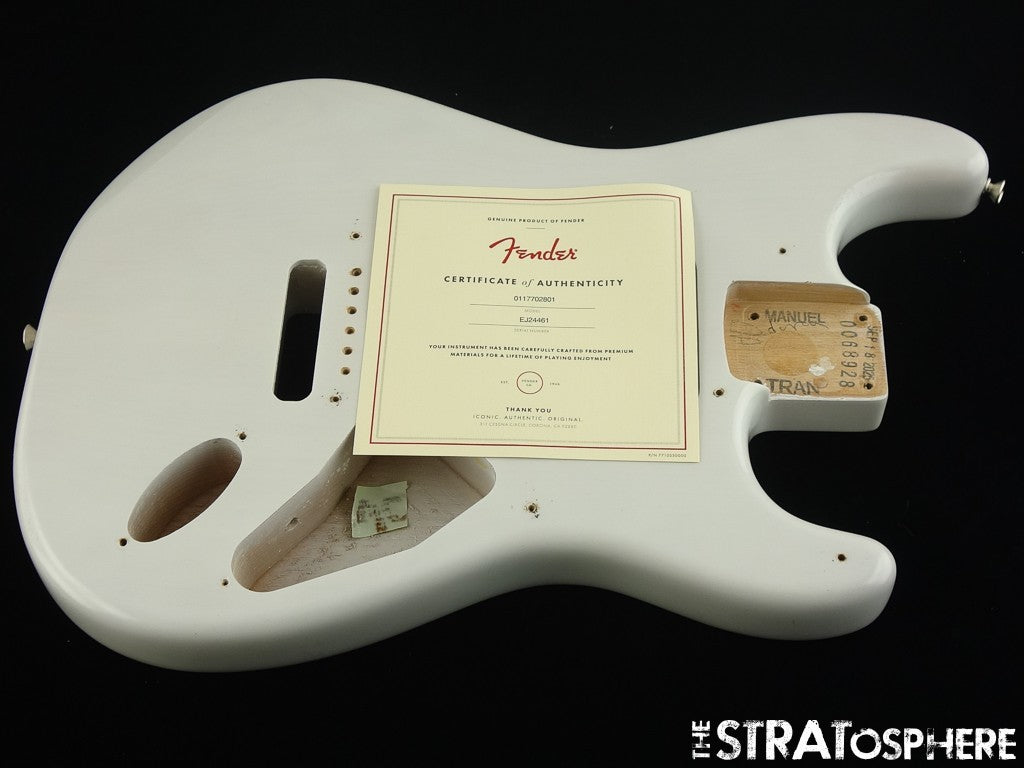 USA Fender Stratocaster ERIC JOHNSON Strat BODY, American Nitro White Blonde!