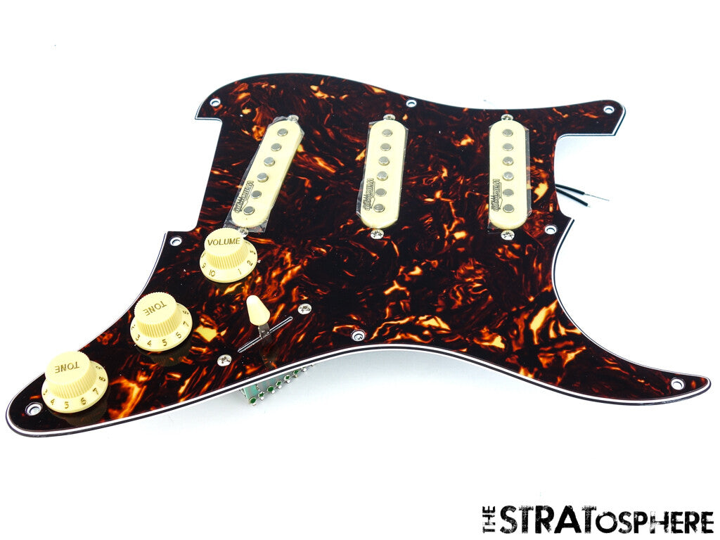 *NEW Wilkinson WOVS LOADED PICKGUARD for Fender Strat Dark Brown Tortoise 8 Hole