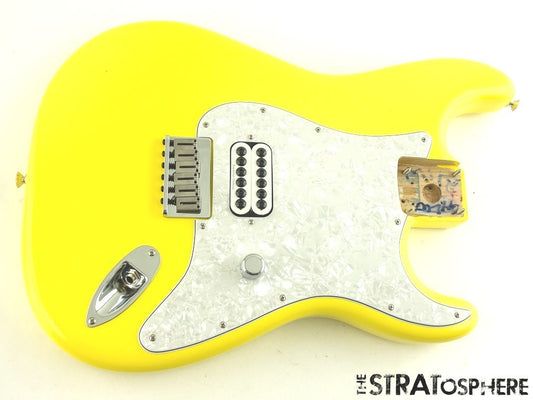 Fender Tom Delonge Stratocaster Strat LOADED BODY, Duncan Graffiti Yellow.