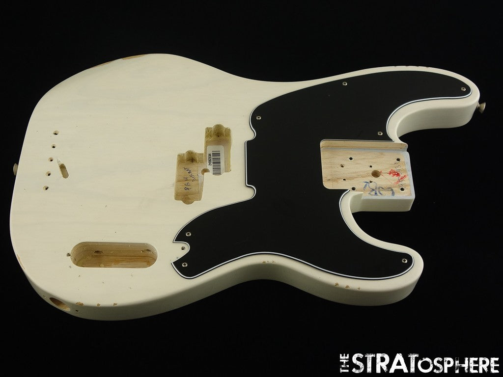 Fender Mike Dirnt Road Worn P Bass BODY +PICKGUARD, Precision NITRO White Blonde