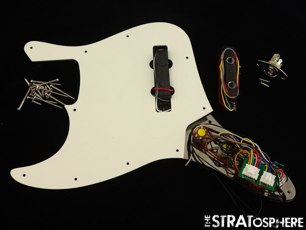 Fender Squier Classic Vibe Active 70s Jazz Bass LOADED PICKGUARD Parchment