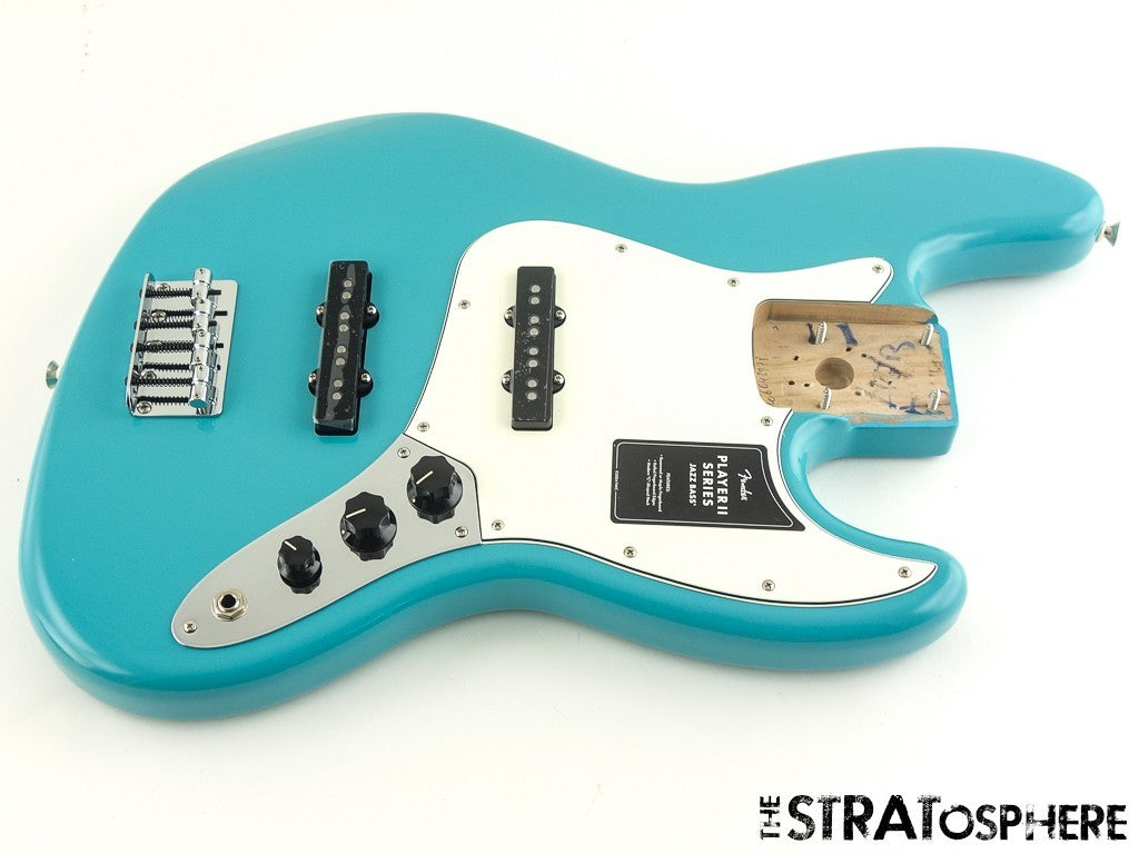 Fender Player II Jazz Bass LOADED BODY, Bass Guitar Alnico 5 Aquatone Blue
