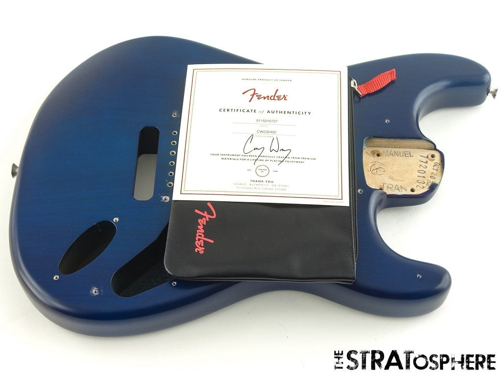 Fender USA Cory Wong Stratocaster Strat, BODY Lacquer Sapphire Blue Transparent!