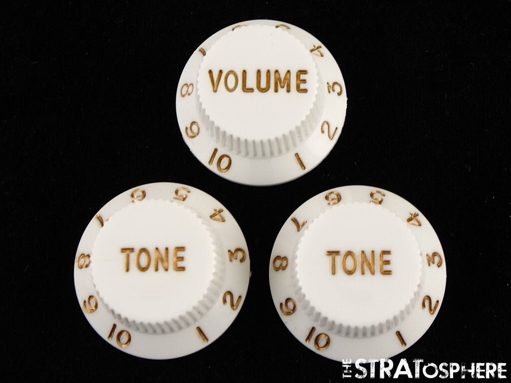 Fender Dave Murray Stratocaster Strat, GUITAR KNOBS, Volume and Tone White.