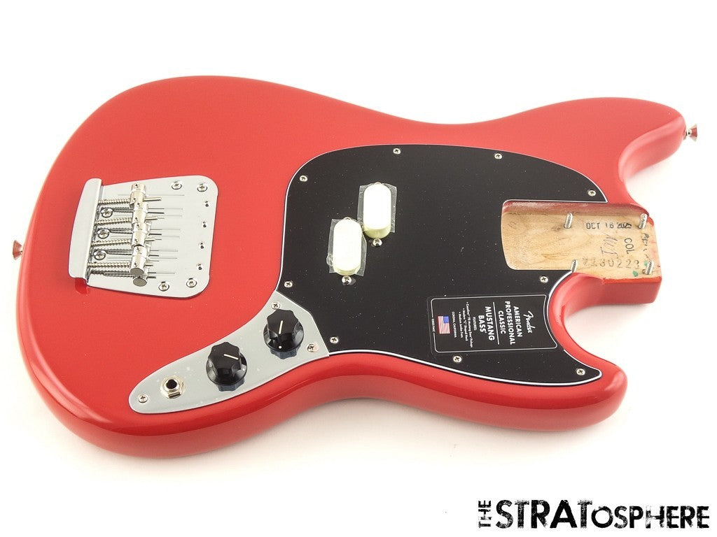 Fender American Professional Classic Mustang Bass LOADED BODY Faded Dakota Red