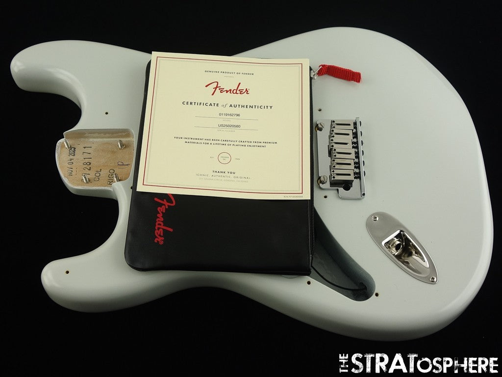LEFTY Fender American Ultra II Stratocaster Strat, BODY + HARDWARE Avalanche