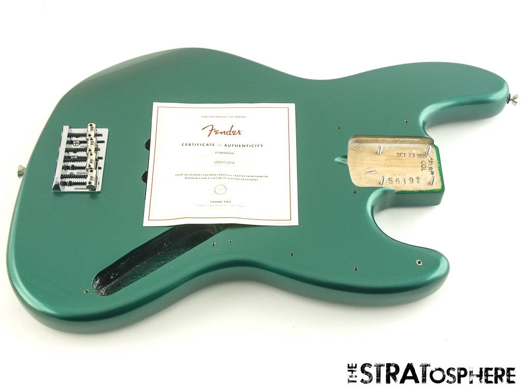 Fender USA Adam Clayton JAZZ BASS BODY & HARDWARE Bass Parts Rush Sherwood Green