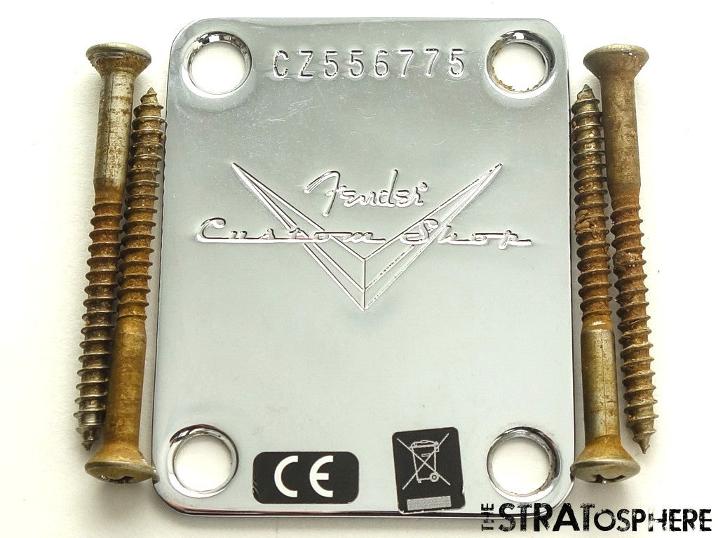 USED Fender USA Custom Shop 1960 Relic Telecaster NECK PLATE Tele SERIAL #