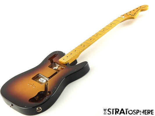Fender AV II 1975 Tele Deluxe BODY + NECK, Telecaster Alder Maple 3TS