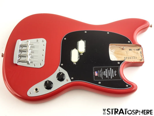 Fender American Professional Classic Mustang Bass LOADED BODY Faded Dakota Red