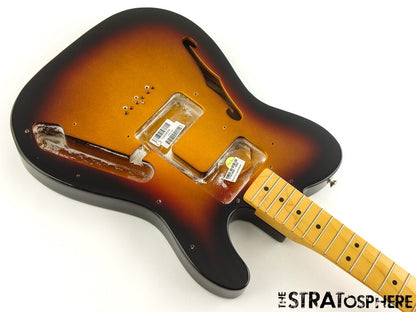 Fender AV II 1972 Tele Thinline BODY + NECK Telecaster Semi-Hollow Ash 3TS