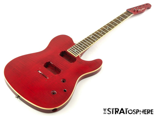 Fender Flame Maple Top Telecaster Tele BODY & NECK, FMT Set Neck CRT Crimson Red