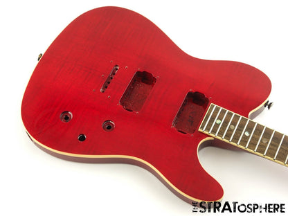 Fender Flame Maple Top Telecaster Tele BODY & NECK, FMT Set Neck CRT Crimson Red