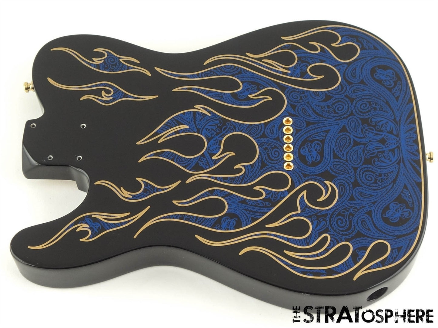 USA Fender James Burton Telecaster Tele BODY Guitar Blue Paisley Flame